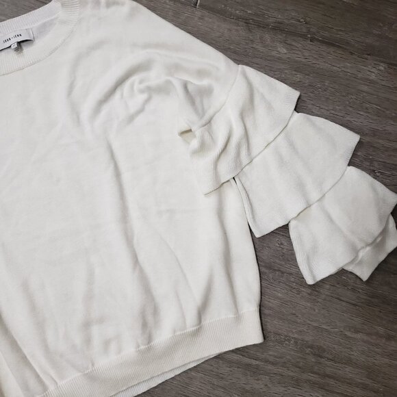 Revolve John + Jenn Ruffle Sleeve Sweater Sz S - Picture 3 of 6